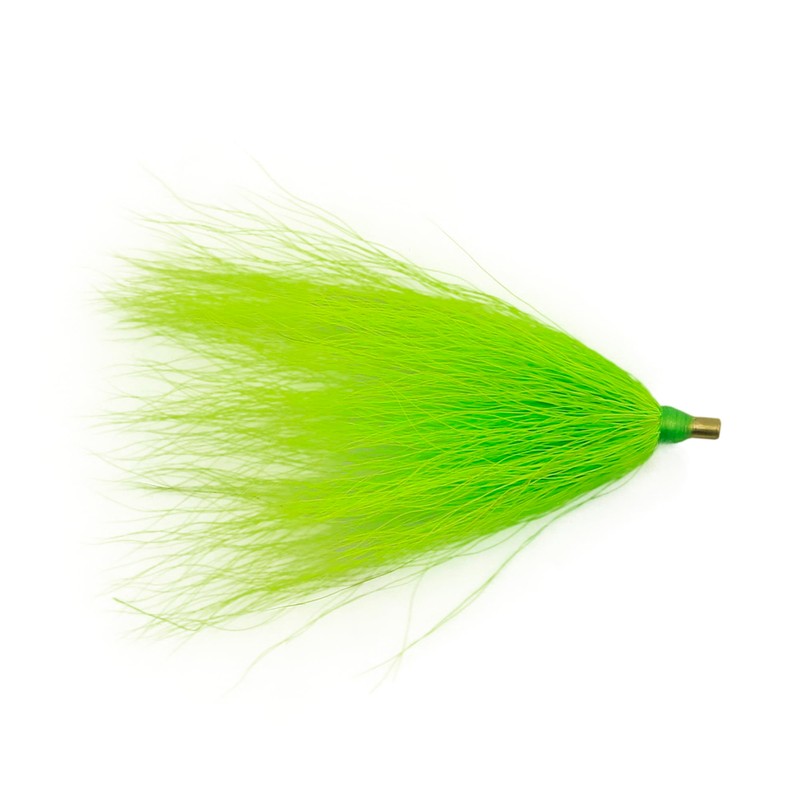 Aqua-Clear, Buck Tail Teaser Rivet Slider, Chartreuse Hair, 3 pc