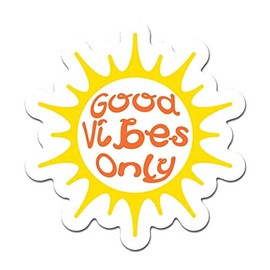 MightySkins Good Vibes Only 12" Peel and Stick Art Removable Cute Stylish Funny Cartoon Dorm Room Decor Vinyl Wall Decals sticker, Longest Side