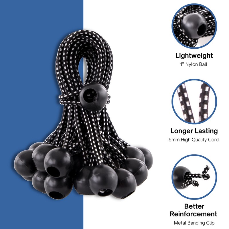Kotap BB-6B Ball Bungee Cord, Heavy-Duty & Versatile, Indoor &