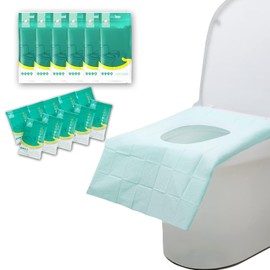 30pcs Desechables para Asiento Inodoro,Protector WC Desechable Impermeables Unidades Empaquetadas Individualmente Fundas WC Tamaño Extragrande Fundas de Asiento de Inodoro para Viajes,Baño Público