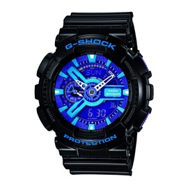Casio Men's G-Shock Black and Red Multi-Function Digital Watch (Model: GA110HC-1A)