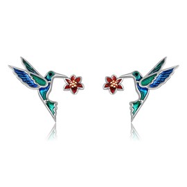 Hummingbird Earrings Sterling Silver Hummingbird Stud Earrings Hummingbird Jewellery Gifts for Women