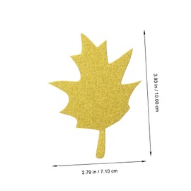STOBOK 20pcs Glitter Maple Leaf Paper Cutouts for Fall Decor Autumn Party Decorations Thanksgiving Craft Supplies Foil Paper Leaves for Creative Projects