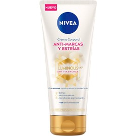 NIVEA Crema corporal Luminous630 anti- marcas y anti-estrías (200 ml) 48 horas de humectación profunda para una piel suave y radiante