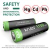 Kruta Solar Lights Batteries AAA 1100mah High Capacity 1.2V Ni-MH