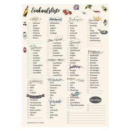 PRICARO Script Magnetic Shopping List A5 Pack of 3