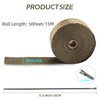 Titanium Exhaust Heat Tape Wrap, 2”x 50 Ft, Motorcycle Fiberglass