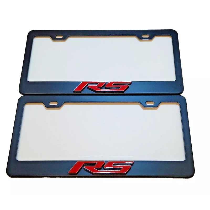 RS 2 pcs Black License Plate Frame for 3D RS