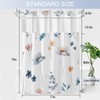SSCRCUSLY No Hook Shower Curtain and Liner Set, Watercolor Blue