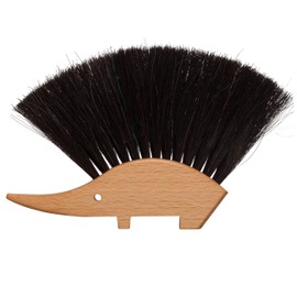 REDECKER Hedgehog Table Brush, Natural Horsehair Bristles, 4-1/2 x 5-1/2 inches, Versatile Hand Brush in a Decorative Shape - Horse Hair Brush for Table - Hedgehog Duster - Made in Germany