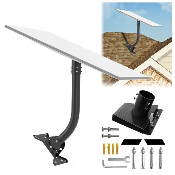 Starlink Mounting Kit Black with Adjustable Bend Pipe Compatible with