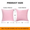 Thmyo 2 Pack 100% Cotton Solid Decorative Square Throw Pillow