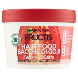 Garnier Fructis Hair Food Bacche Goji Mask Nutriente 3 in 1 with Vegan Formula for Colourate Hair, 390 ml
