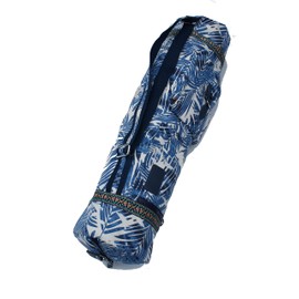 ROBSON Cotton Yoga Bag, Extra Large for Yoga Mat, Yoga Accessories, Gym Bag, Backpack, Carry Bag, Fitness, Pilates, Yoga (Blue)