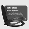 "vidaXL Soft-Close Toilet Seat in Black Polypropylene, Quick-Release Design and
