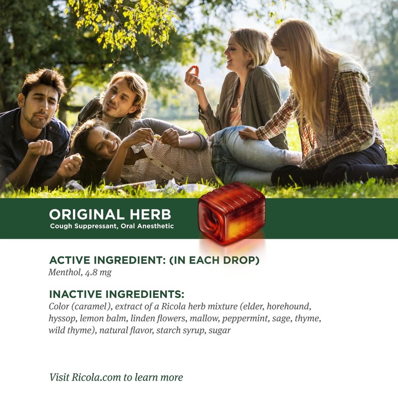 Ricola - Cough Drop Original Herb - Case of 8-21