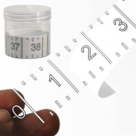 38" Boat Ruler Fish Measuring Sticker - Transparent Waterproof Decal Tape Measure - Clear Discreet Adhesive for Boat, Kayak, Net, Gaff, Table - 2 Pack