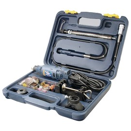 Gyros 40-10470 PowerPro Variable Speed Rotary Tool /Professional Cutting Tool Kit; Tool Storage Box with Complete All-purpose 85 Piece Accessory Set, EZ-Lite, Cutting Guide, and Flex Shaft Included!