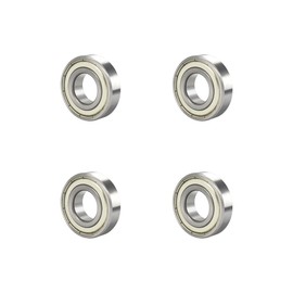 FOCMKEAS 624ZZ 4 PCS Deep Groove Ball Bearing 4×13×5mm Double Metal Shielded Ball Bearing Chrome Steel P0 Z2 Bearing for Industrial Machine,Power Tools and Mechanical Equipment