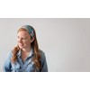 Karma Lime Floral Headband for Women - Thin - Fabric
