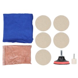 Fafeicy Glass Polishing Kit Car Windscreen Glass Scratch Remover 100g Cerium Oxide Powder Polishing Kit Wheels Set Polish Pads