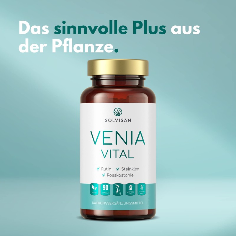 SOLVISAN Venia Vital High Dose 3-Way Complex with Rutin, Horse