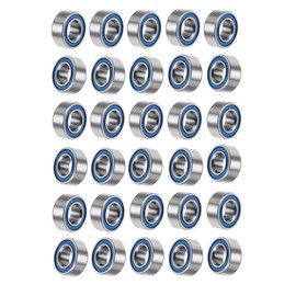 Mlxkell MR105-2RS Ball Bearings 5x10x4mm, Bore Double Sealed Chrome Steel Blue Seal Z2 30pcs.