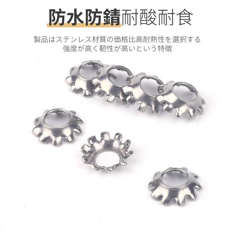 REYLNXR Cone Seriflock Washer, 304 Stainless Steel, Shedding Prevention, Electrostatic