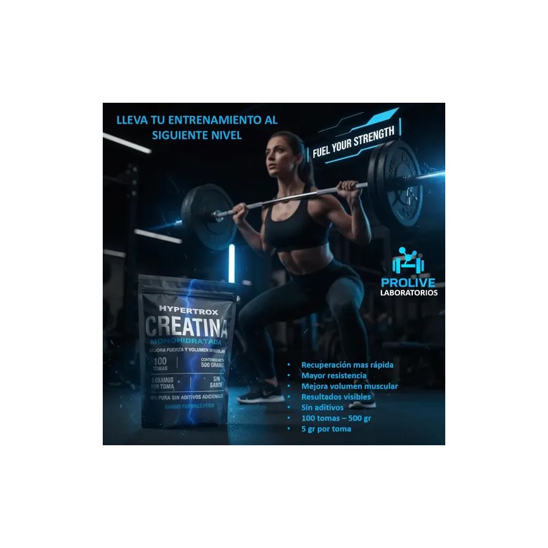 Creatina Monohidratada Usp 500g Micronizada Sin Sabor 100tom