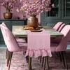 Pink Table Runner 72 Inches Long - Country Ruffled Table