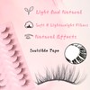 10 Pairs Cat Eye Lashes, Natural Wispy Lash Clusters with