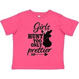 inktastic Hunting Girls Hunt Too Only Prettier with Doe and Arrow Toddler T-Shirt 2T Vintage Hot Pink 3795d
