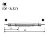 Vessel A14SQ1065 Square Double-Ended Bit SQ1 x 65 2 Pieces