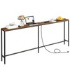 MAHANCRIS 78.7" Console Table with Power Outlet, Narrow Sofa Table,