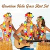 Disfraz Hawaiano Mujer Falda Gafas Collar Tropicales Fiesta