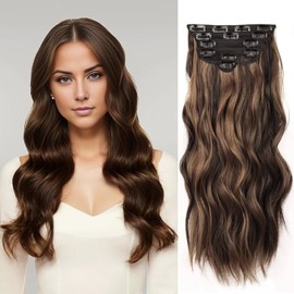 Glam Clip-in Hair Extensions - Chocolate (Brown)