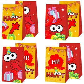 Eacoo A-M Red Cartoon Party Gift Bags,Red Cartoon Theme Party Supplies.