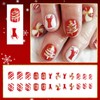 RUOKEXIN Christmas Red Press on Nails Short Square Fake Nails