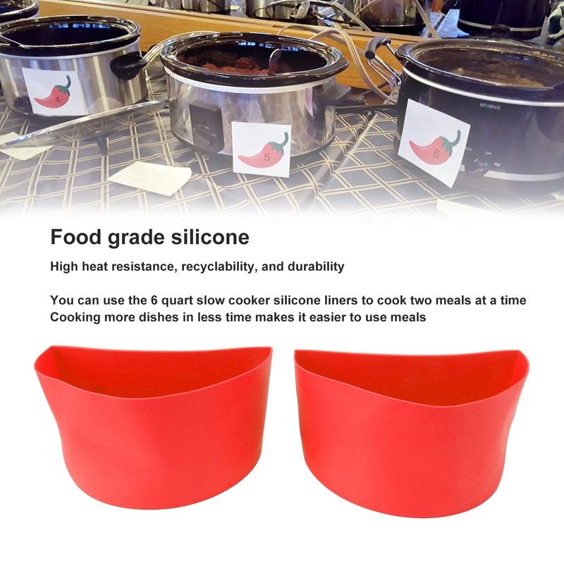 6 Quart Reusable Silicone Slow Cooker Liner 6 QT Slow