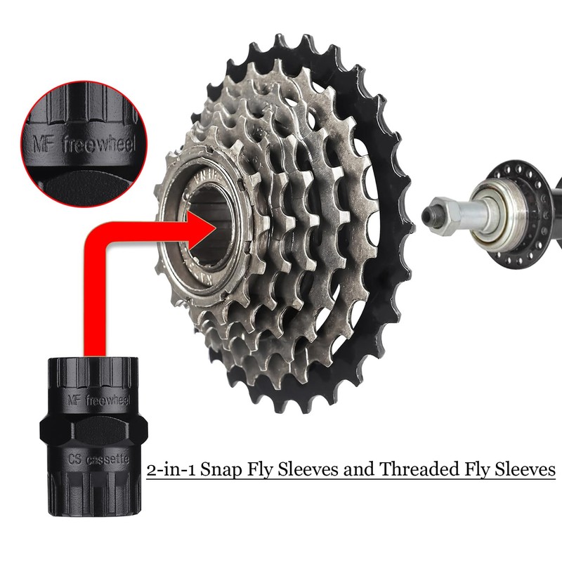 SIXHAOBU Sprocket Puller, 2-in-1 Bicycle Tool, Sprocket Puller for Sprocket