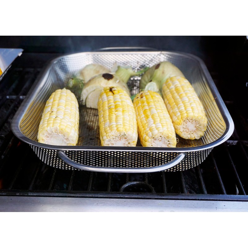RSVP International Endurance (BQ-RP) BBQ Precision Pierced Roasting Pan, Stainless
