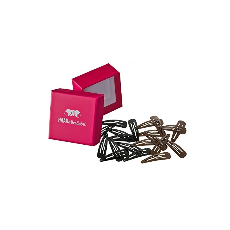 HAARallerliebst Hair Clips Set (20 Pieces | Brown and Black