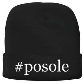 BH Cool Designs #Posole - Men's Hashtag Soft & Comfortable Beanie Hat Cap, Black, One Size