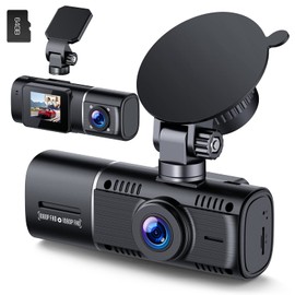 Volam 1080P Front and Rear Dash Cam Dual Dash Cam for Car Parking Monitoring Infrared Night Vision WDR G-sensor with 64SD Card