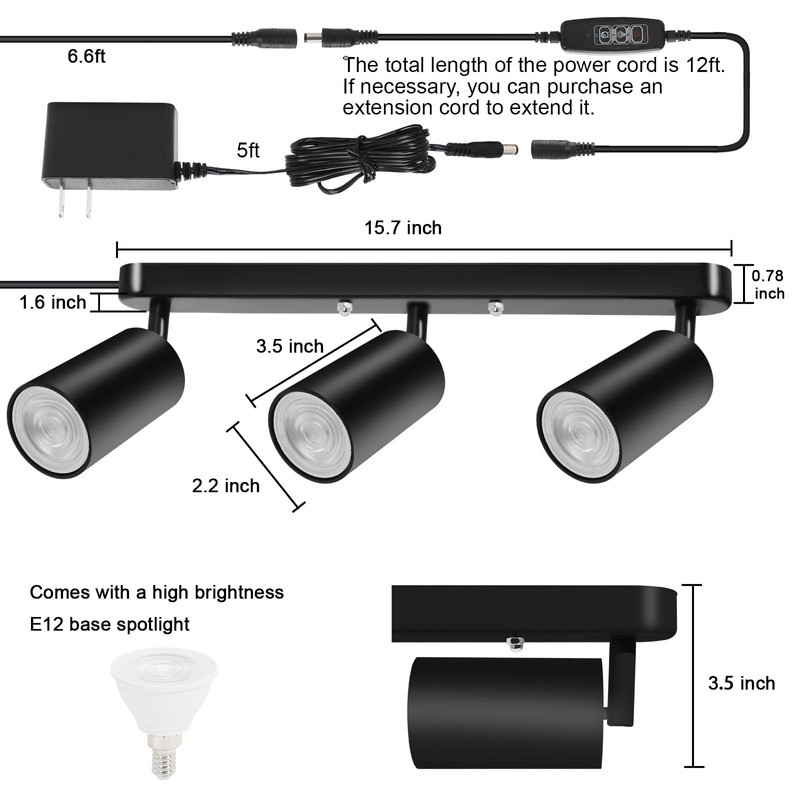Plug in Track Lighting Track Light Fixtures with Power Cord