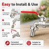 1/2 Inch Brass Faucet Valve for Garden Irrigation – Metal