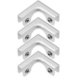 4 Pieces Glass Clamps Replacement Aluminium Alloy Glass Connector L Shape Glass Mounting Clip Accessories for Glass Windcatchers Display Cabinets Aquariums