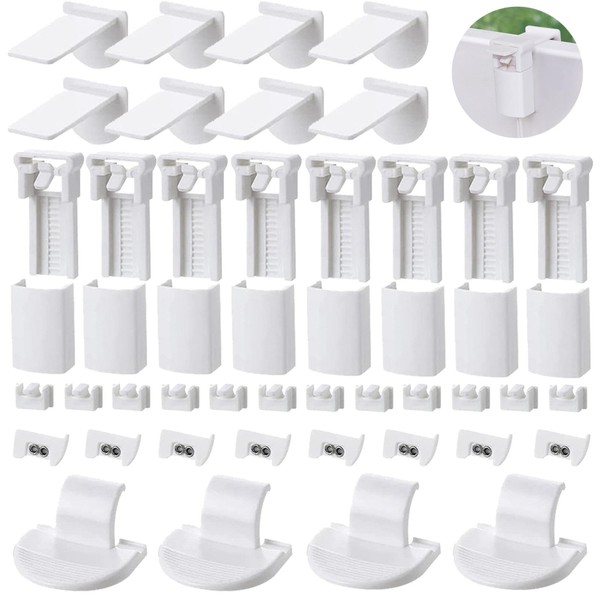 Pack of 48 Replacement Parts Clamp Support, Lightweight Adjustable Pleated