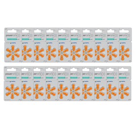 Power One Size 13 Hearing Aid Batteries (120) (p13-120)