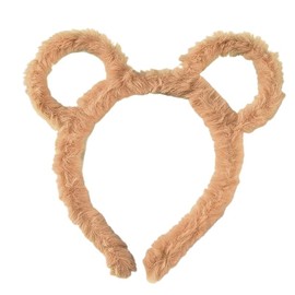 KUFptva Women Mouse Bear Ears Headband Winter Thick Plush Hair Hoop Round Ear Hairband Makeup Bandana Hair Accessories (BN)